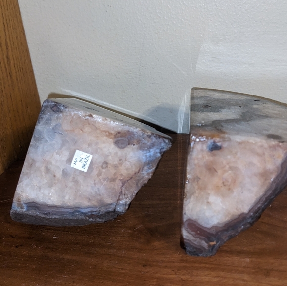 Agate Geode Section Natural Crystal Stone Bookends / Decor Pieces​ - Picture 7 of 15